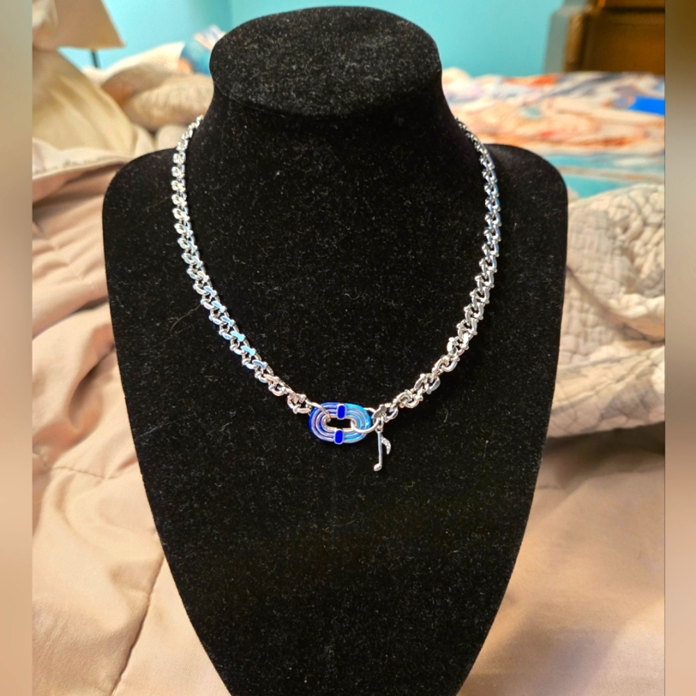 Melania Clara NWT Silver Jukebox Necklace